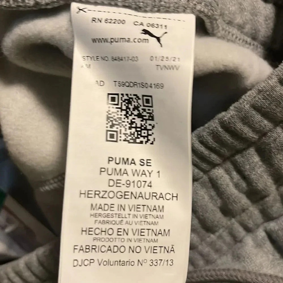 PUMA Men's Fleece Jogger Sweatpants X-Large Gray - Picture 8 of 8